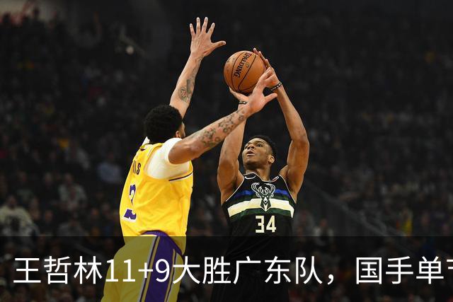 王哲林11+9大胜广东队，国手单节5记三分，核心外援12中1